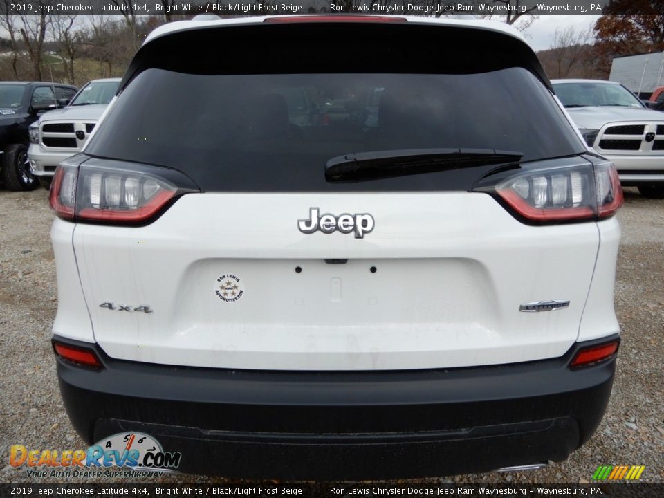 2019 Jeep Cherokee Latitude 4x4 Bright White / Black/Light Frost Beige Photo #4