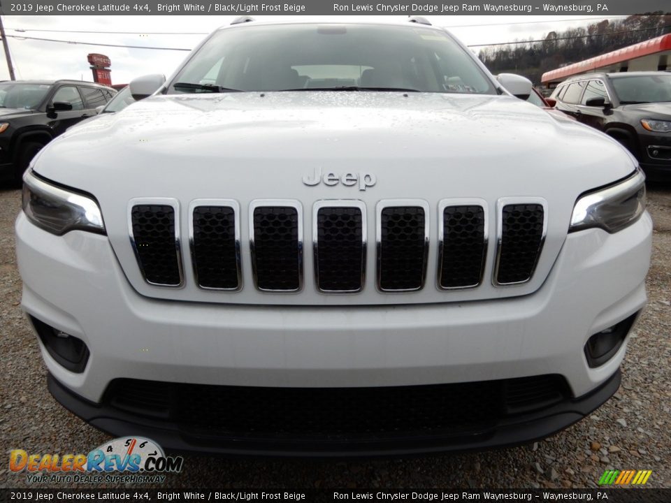 2019 Jeep Cherokee Latitude 4x4 Bright White / Black/Light Frost Beige Photo #9