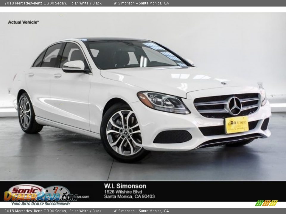 2018 Mercedes-Benz C 300 Sedan Polar White / Black Photo #1
