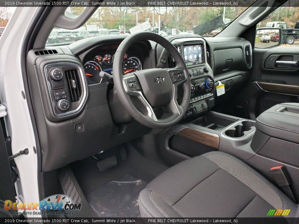 Jet Black Interior - 2019 Chevrolet Silverado 1500 RST Crew Cab Photo #7