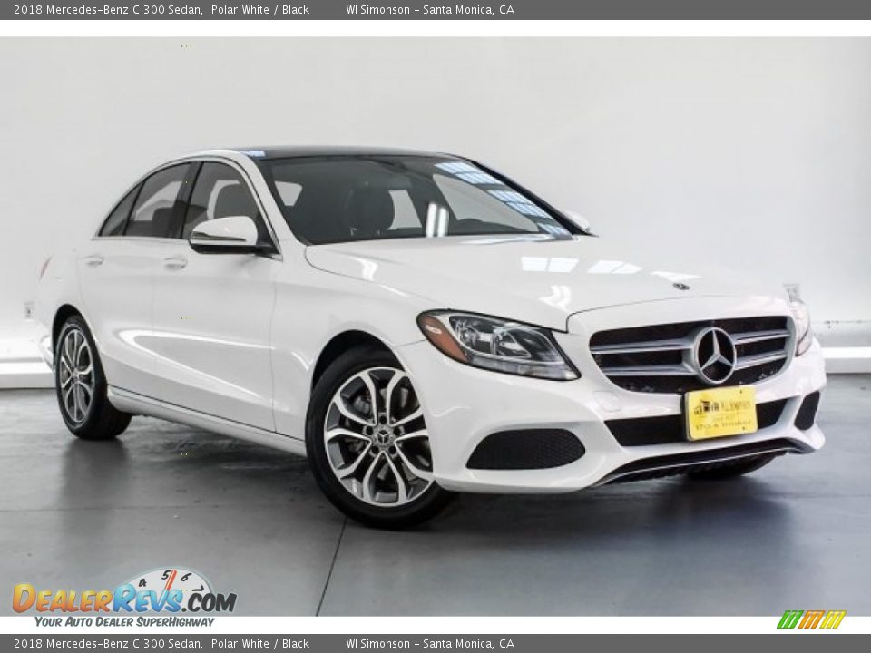 2018 Mercedes-Benz C 300 Sedan Polar White / Black Photo #14