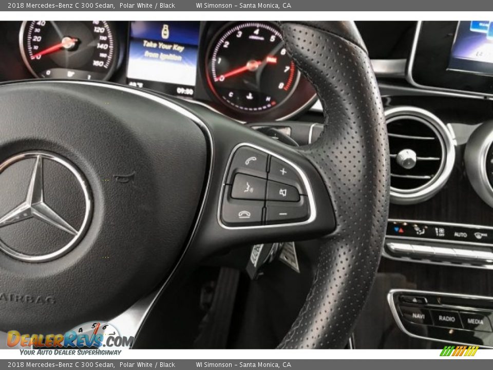 2018 Mercedes-Benz C 300 Sedan Polar White / Black Photo #20