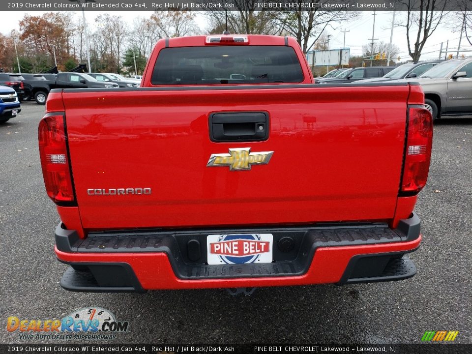 2019 Chevrolet Colorado WT Extended Cab 4x4 Red Hot / Jet Black/Dark Ash Photo #5