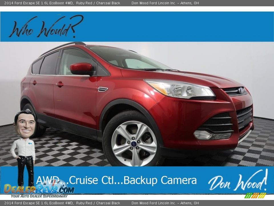 2014 Ford Escape SE 1.6L EcoBoost 4WD Ruby Red / Charcoal Black Photo #1