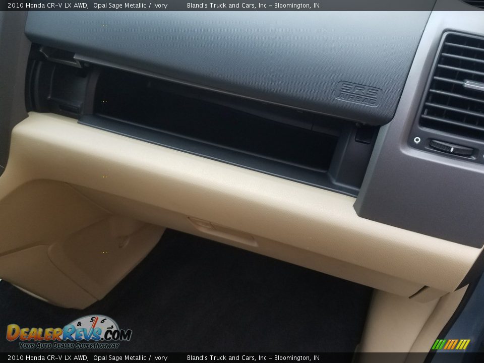 2010 Honda CR-V LX AWD Opal Sage Metallic / Ivory Photo #36