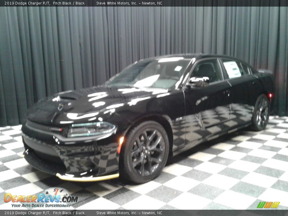 2019 Dodge Charger R/T Pitch Black / Black Photo #2