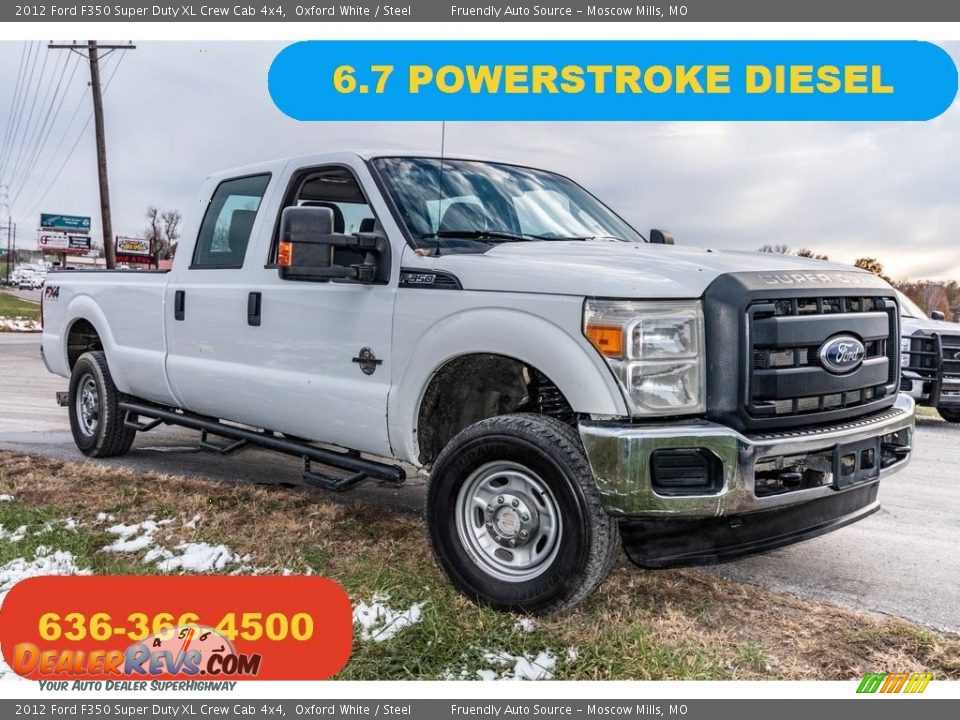 2012 Ford F350 Super Duty XL Crew Cab 4x4 Oxford White / Steel Photo #1