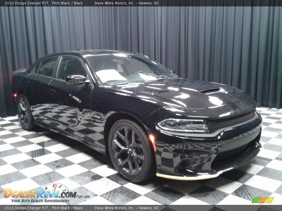 2019 Dodge Charger R/T Pitch Black / Black Photo #4