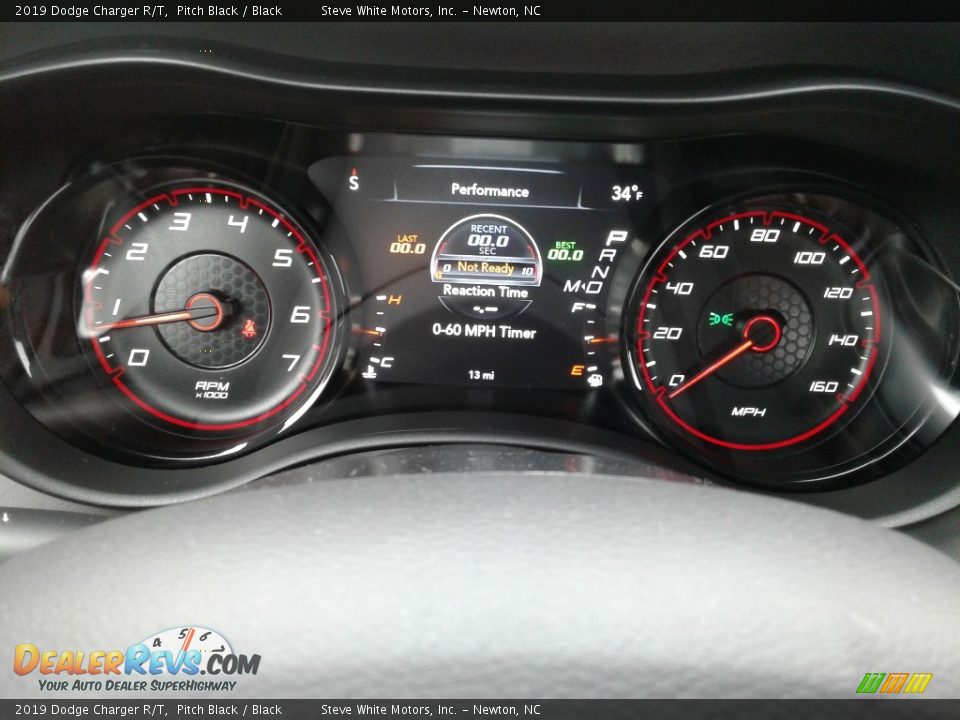 2019 Dodge Charger R/T Pitch Black / Black Photo #18