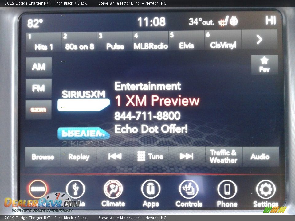 2019 Dodge Charger R/T Pitch Black / Black Photo #21