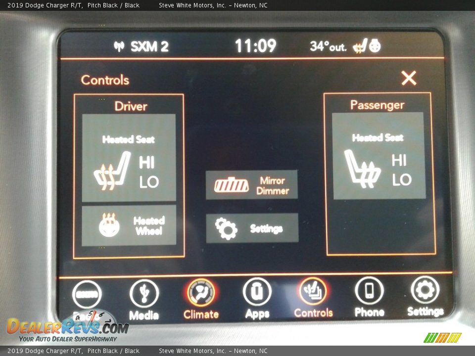 2019 Dodge Charger R/T Pitch Black / Black Photo #23