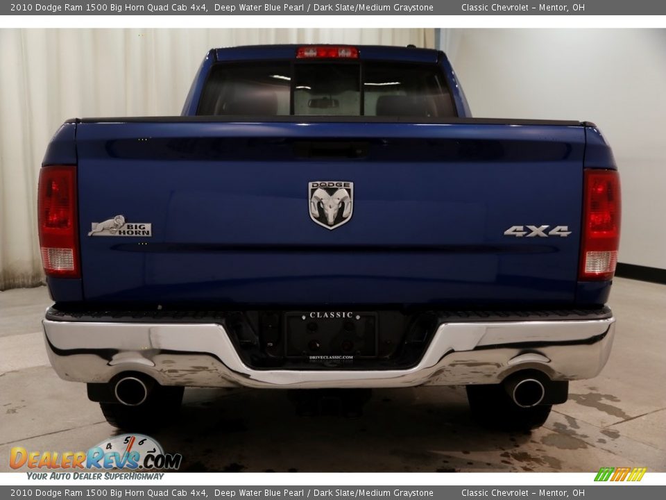 2010 Dodge Ram 1500 Big Horn Quad Cab 4x4 Deep Water Blue Pearl / Dark Slate/Medium Graystone Photo #19