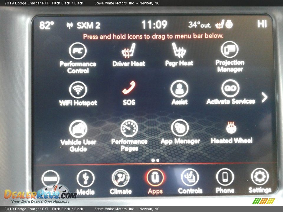 2019 Dodge Charger R/T Pitch Black / Black Photo #24