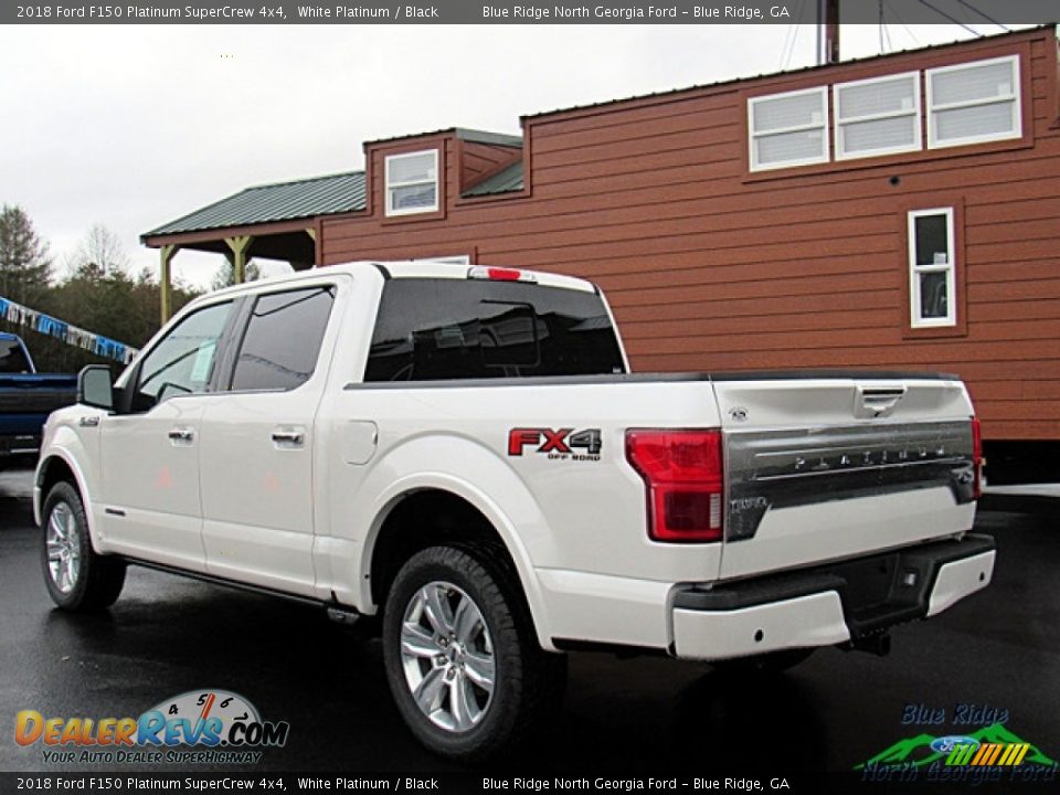 2018 Ford F150 Platinum SuperCrew 4x4 White Platinum / Black Photo #3