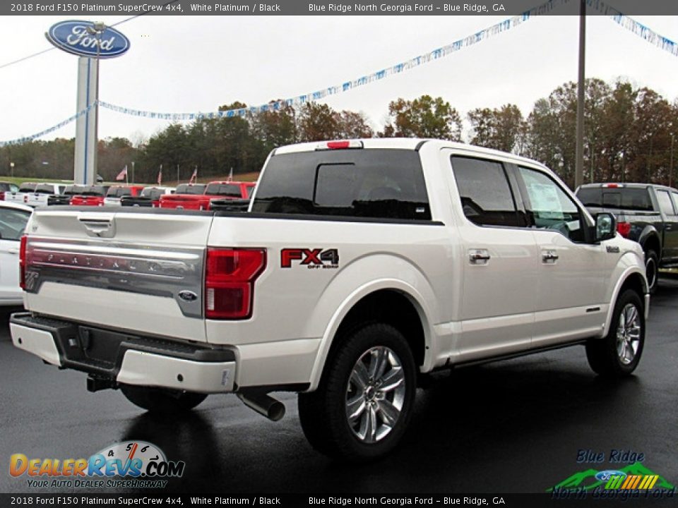 2018 Ford F150 Platinum SuperCrew 4x4 White Platinum / Black Photo #5