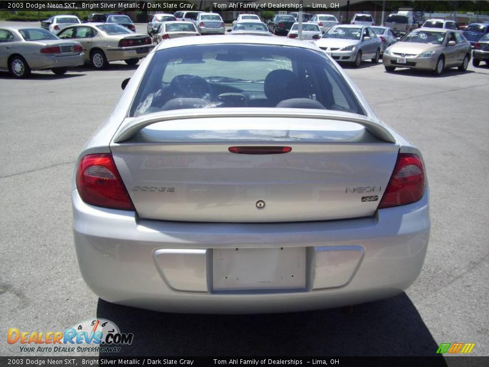 2003 Dodge Neon SXT Bright Silver Metallic / Dark Slate Gray Photo #4