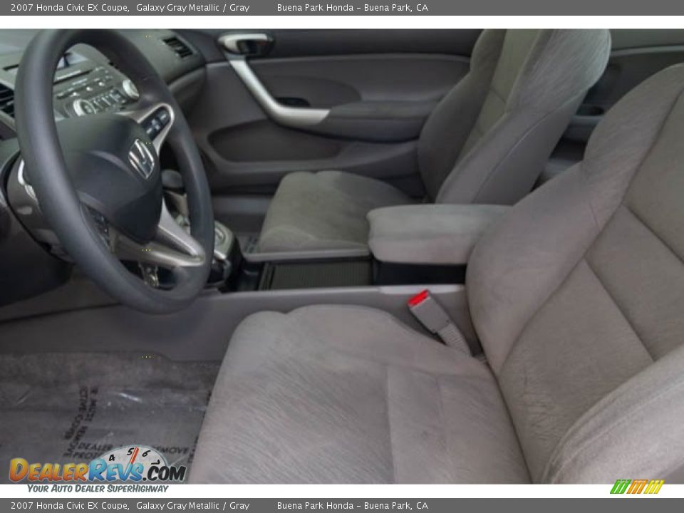 2007 Honda Civic EX Coupe Galaxy Gray Metallic / Gray Photo #3