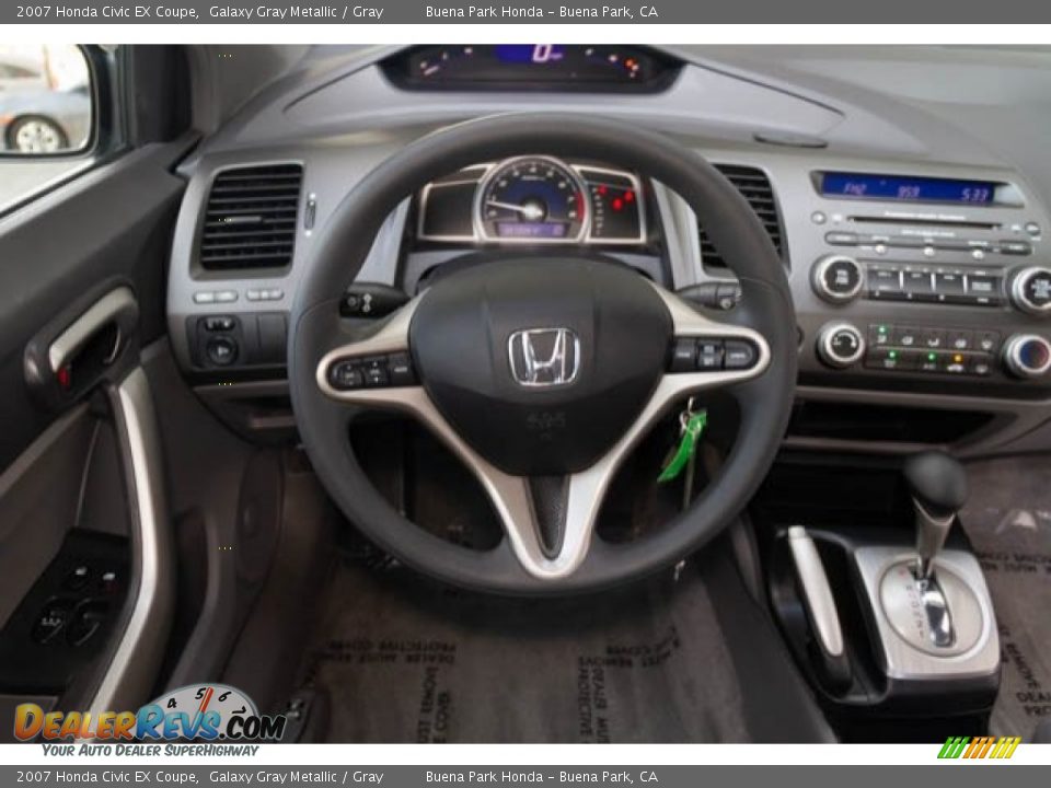 2007 Honda Civic EX Coupe Galaxy Gray Metallic / Gray Photo #5