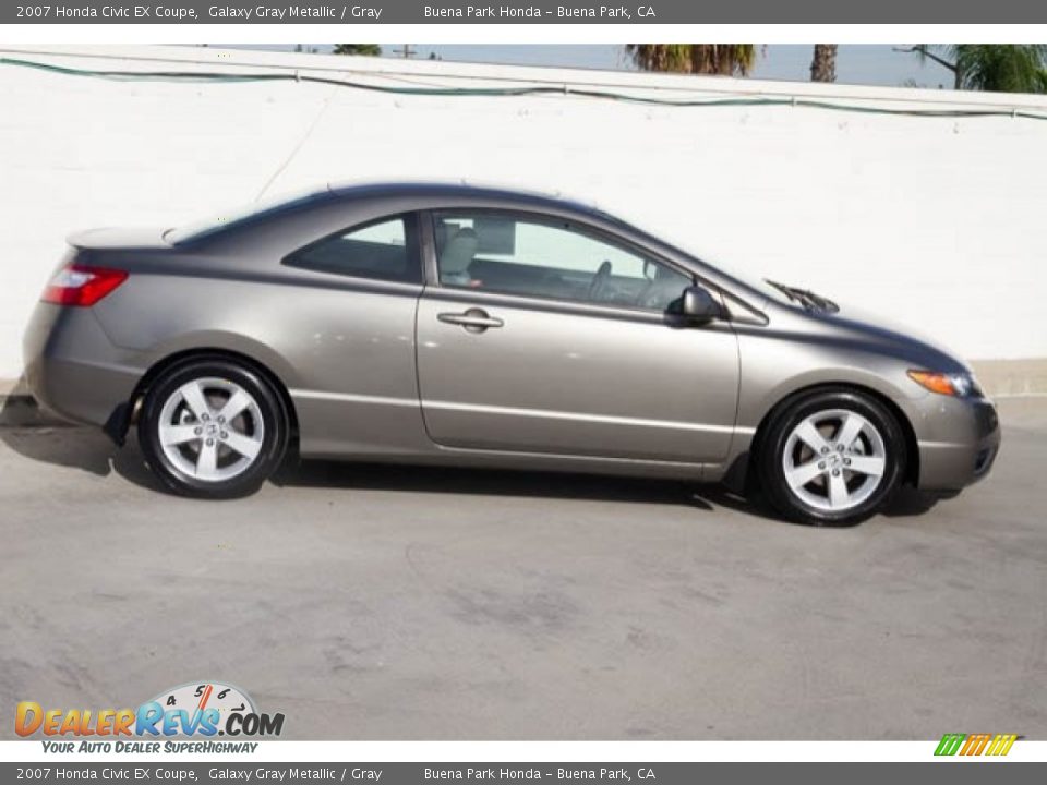 2007 Honda Civic EX Coupe Galaxy Gray Metallic / Gray Photo #9