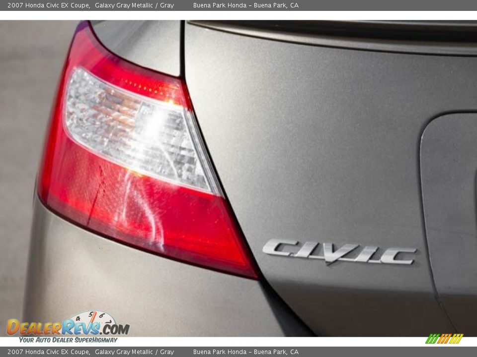 2007 Honda Civic EX Coupe Galaxy Gray Metallic / Gray Photo #11
