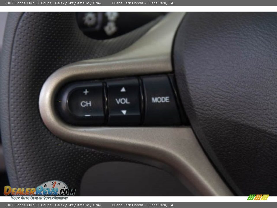 2007 Honda Civic EX Coupe Galaxy Gray Metallic / Gray Photo #15