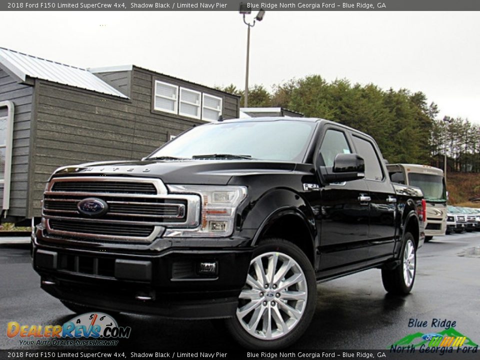 2018 Ford F150 Limited SuperCrew 4x4 Shadow Black / Limited Navy Pier Photo #1