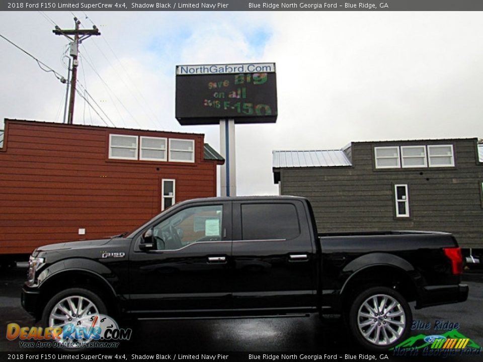 2018 Ford F150 Limited SuperCrew 4x4 Shadow Black / Limited Navy Pier Photo #2