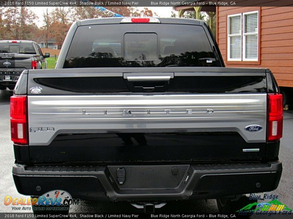 2018 Ford F150 Limited SuperCrew 4x4 Shadow Black / Limited Navy Pier Photo #4