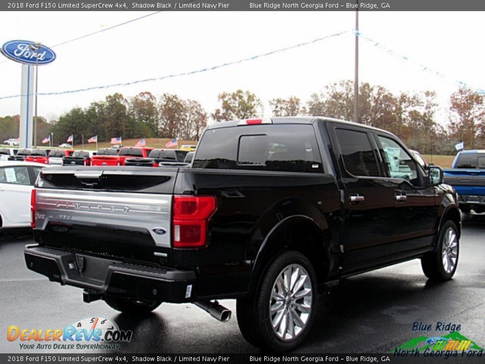 2018 Ford F150 Limited SuperCrew 4x4 Shadow Black / Limited Navy Pier Photo #5