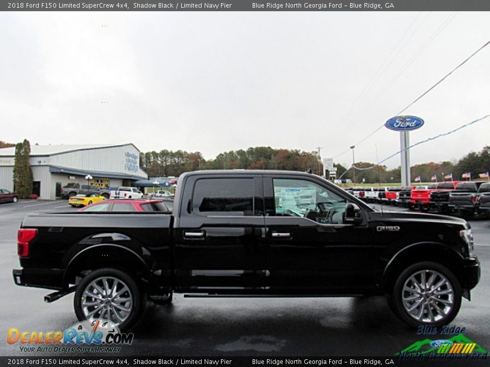 2018 Ford F150 Limited SuperCrew 4x4 Shadow Black / Limited Navy Pier Photo #6