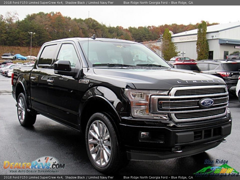 2018 Ford F150 Limited SuperCrew 4x4 Shadow Black / Limited Navy Pier Photo #7