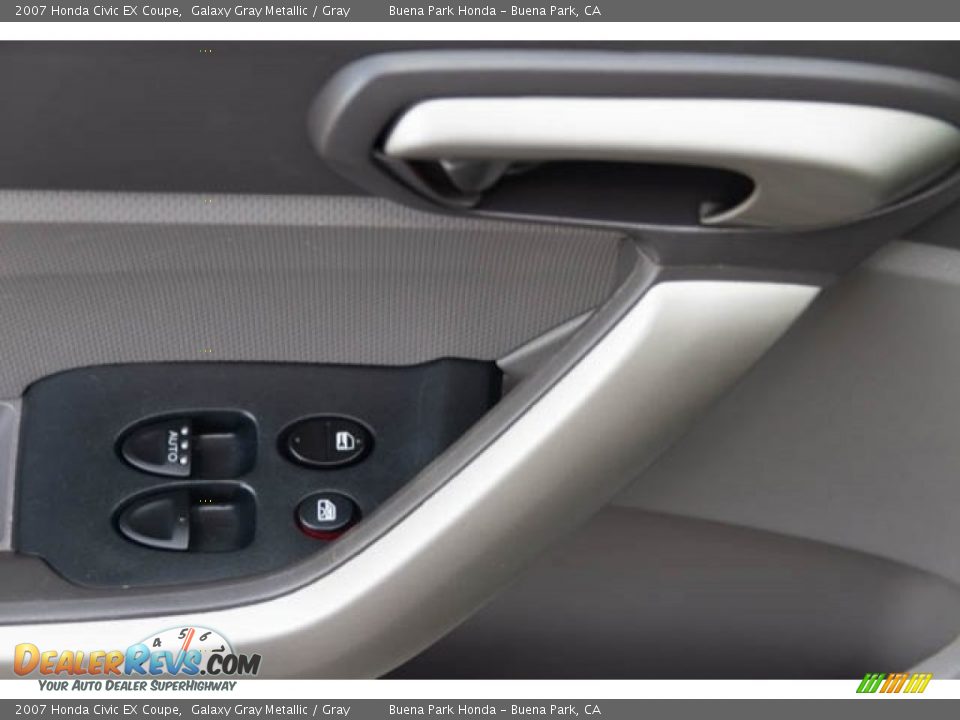 2007 Honda Civic EX Coupe Galaxy Gray Metallic / Gray Photo #25