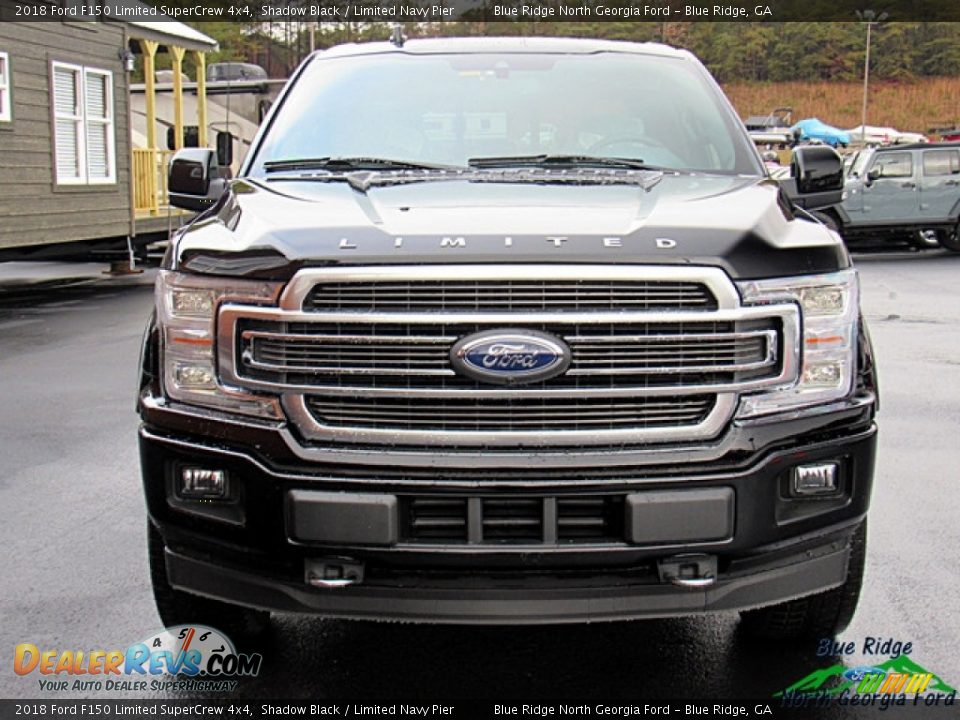 2018 Ford F150 Limited SuperCrew 4x4 Shadow Black / Limited Navy Pier Photo #8