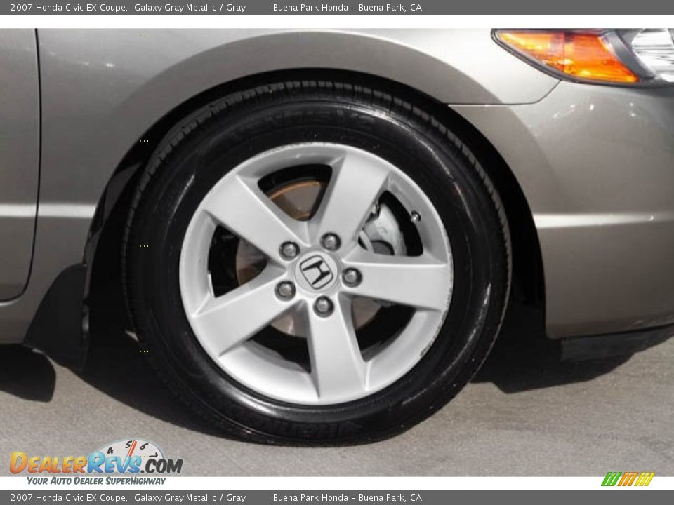 2007 Honda Civic EX Coupe Galaxy Gray Metallic / Gray Photo #29