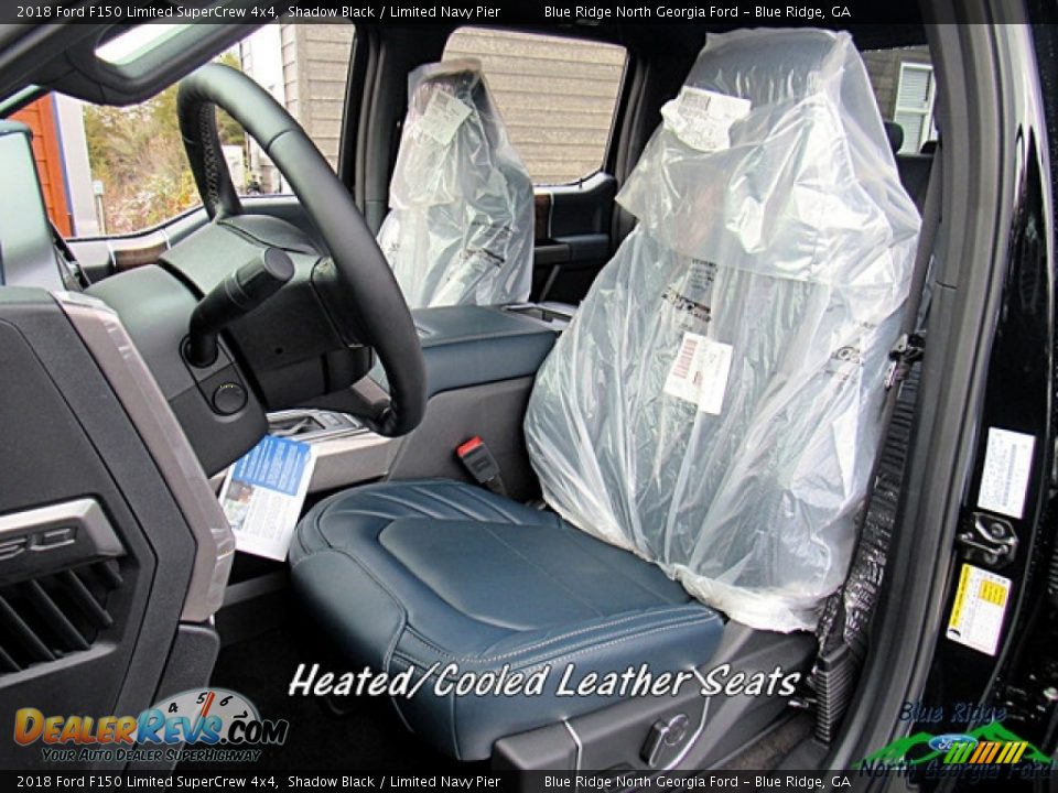 2018 Ford F150 Limited SuperCrew 4x4 Shadow Black / Limited Navy Pier Photo #10