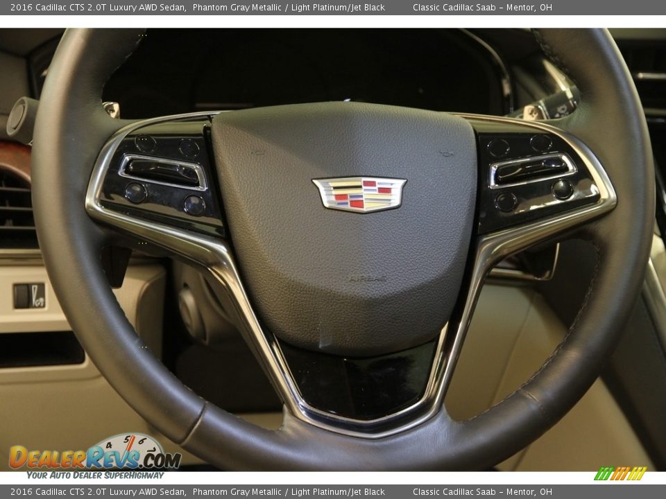 2016 Cadillac CTS 2.0T Luxury AWD Sedan Phantom Gray Metallic / Light Platinum/Jet Black Photo #8