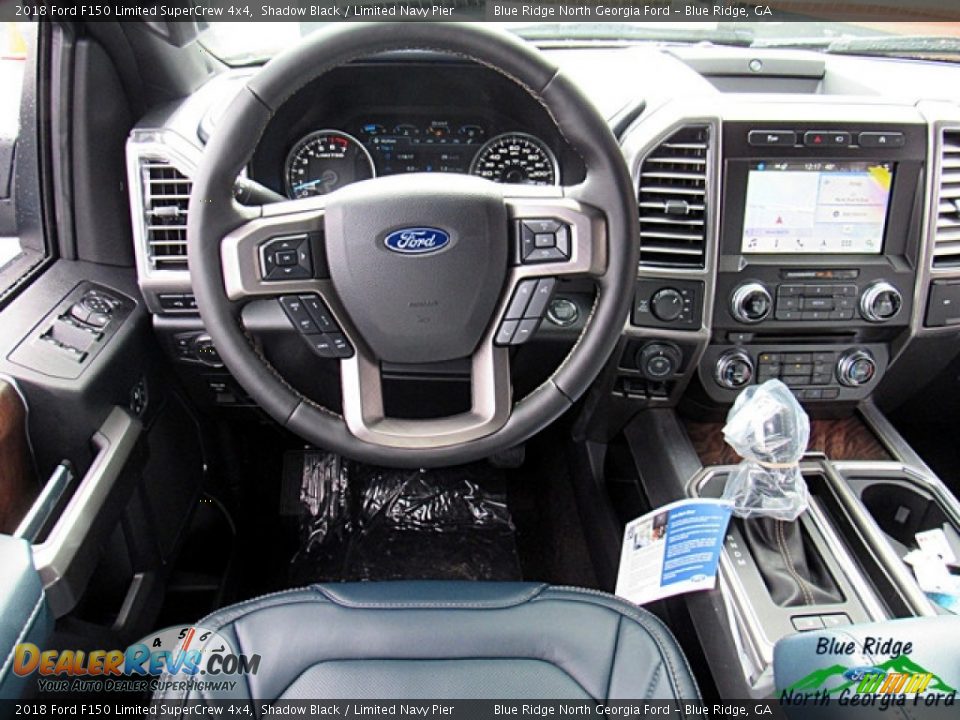 2018 Ford F150 Limited SuperCrew 4x4 Shadow Black / Limited Navy Pier Photo #28