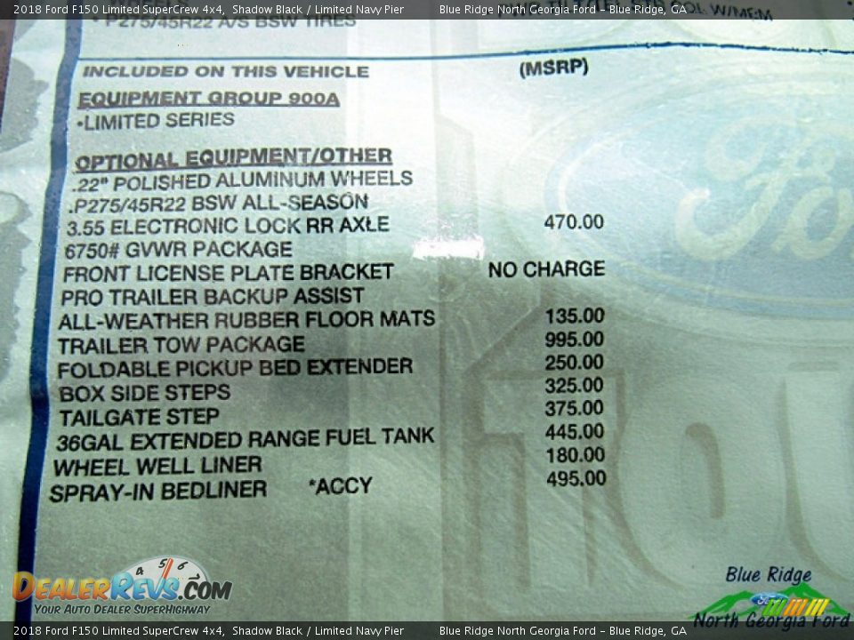 2018 Ford F150 Limited SuperCrew 4x4 Shadow Black / Limited Navy Pier Photo #31