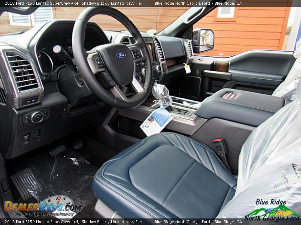 2018 Ford F150 Limited SuperCrew 4x4 Shadow Black / Limited Navy Pier Photo #33