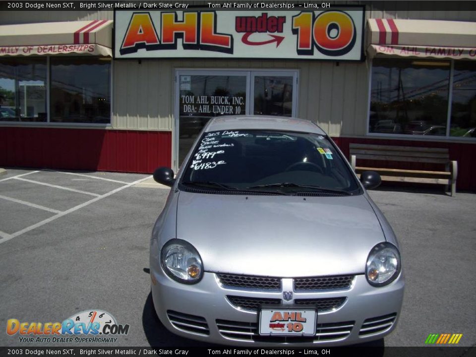 2003 Dodge Neon SXT Bright Silver Metallic / Dark Slate Gray Photo #8