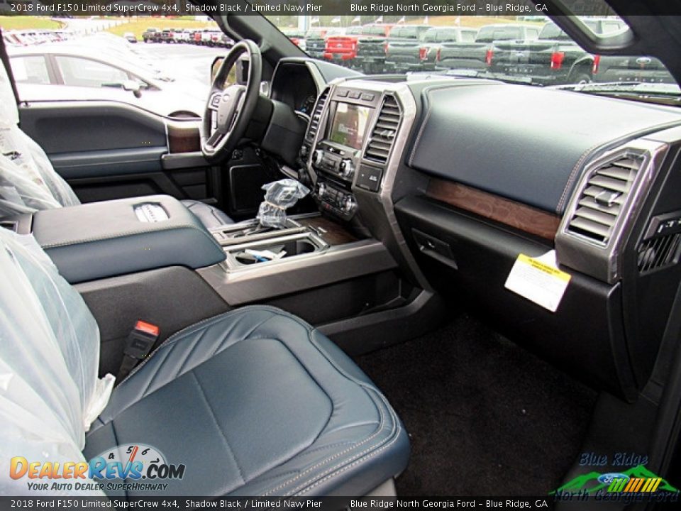 2018 Ford F150 Limited SuperCrew 4x4 Shadow Black / Limited Navy Pier Photo #34