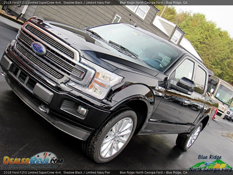 2018 Ford F150 Limited SuperCrew 4x4 Shadow Black / Limited Navy Pier Photo #36