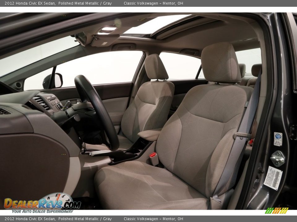 2012 Honda Civic EX Sedan Polished Metal Metallic / Gray Photo #6