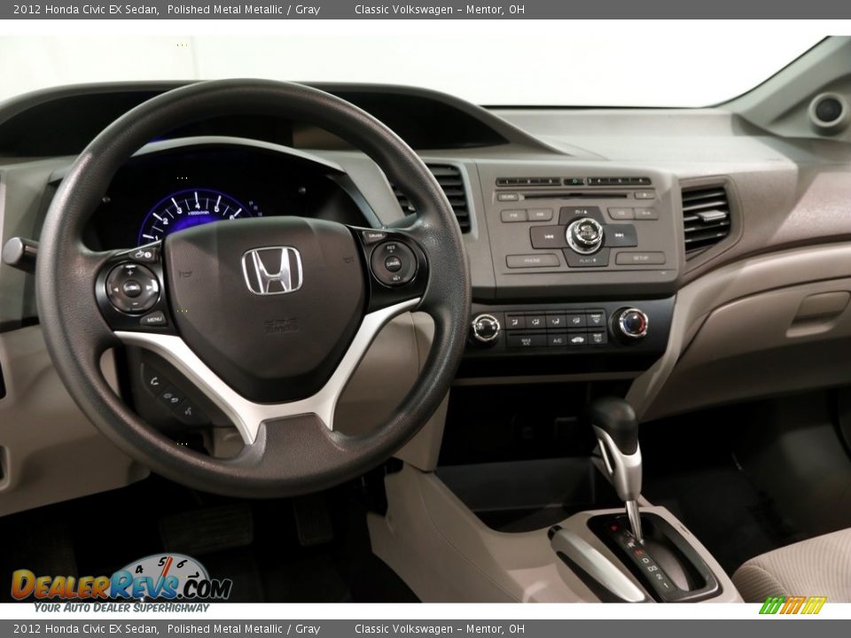 2012 Honda Civic EX Sedan Polished Metal Metallic / Gray Photo #7