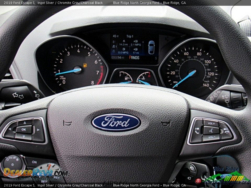 2019 Ford Escape S Ingot Silver / Chromite Gray/Charcoal Black Photo #14