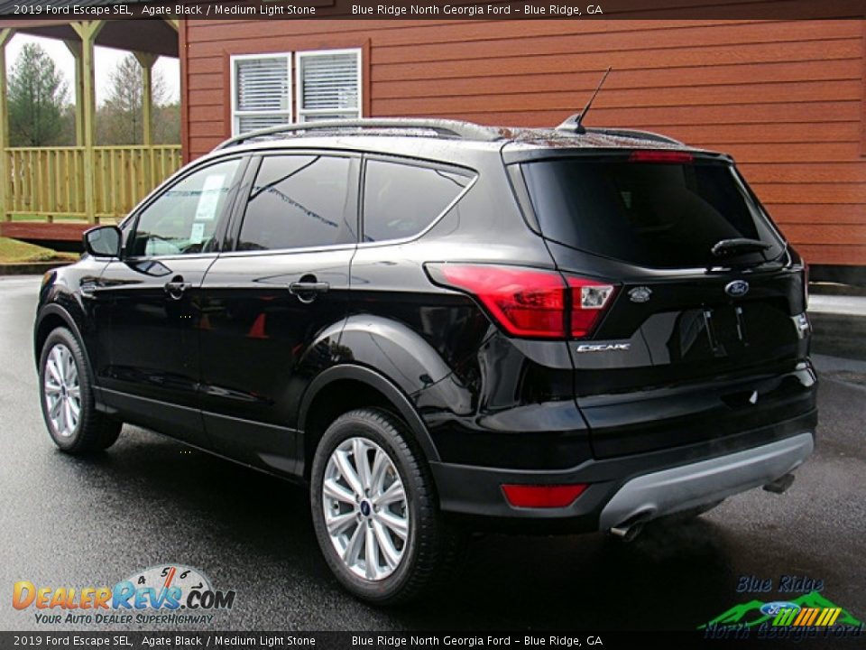 2019 Ford Escape SEL Agate Black / Medium Light Stone Photo #3
