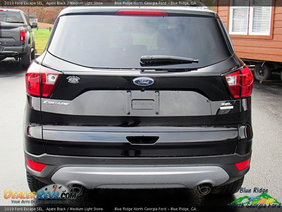 2019 Ford Escape SEL Agate Black / Medium Light Stone Photo #4