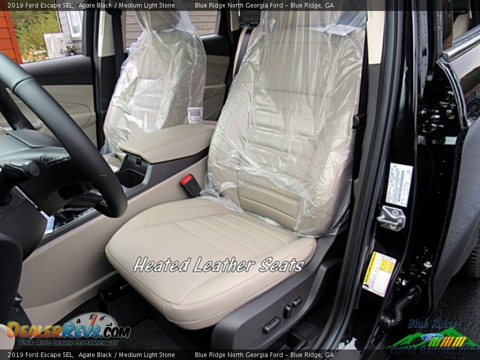 2019 Ford Escape SEL Agate Black / Medium Light Stone Photo #9