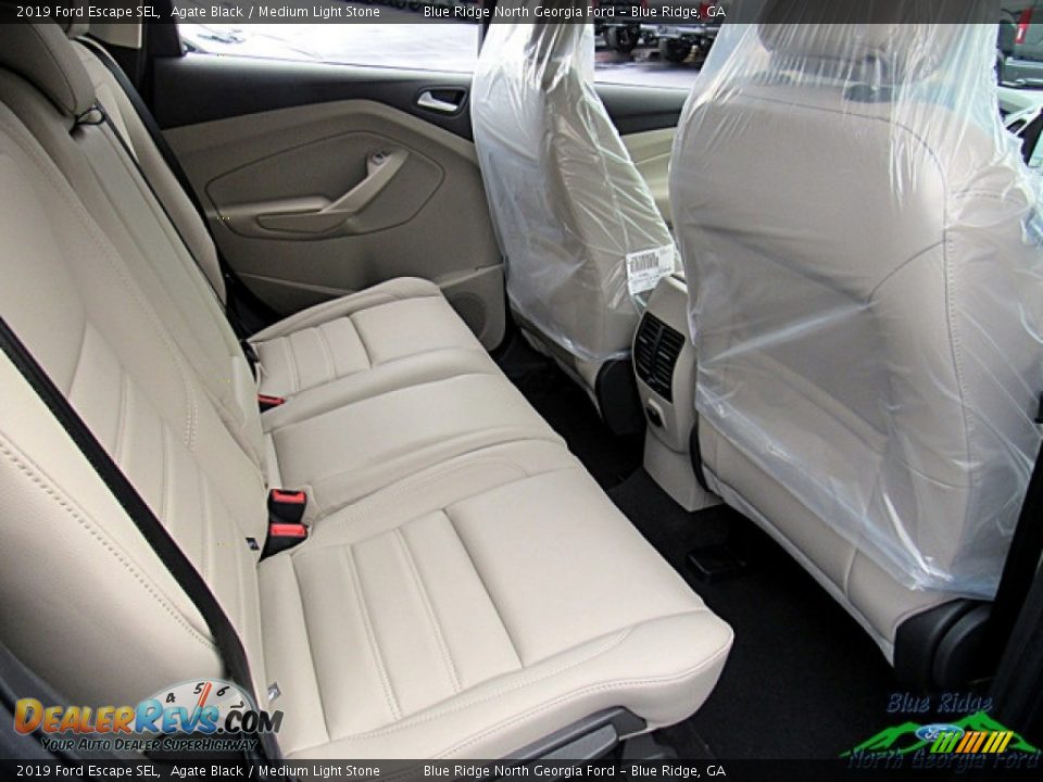 2019 Ford Escape SEL Agate Black / Medium Light Stone Photo #11