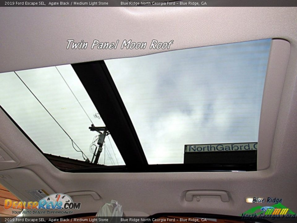 2019 Ford Escape SEL Agate Black / Medium Light Stone Photo #20